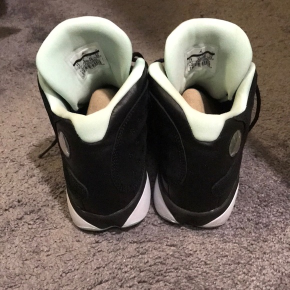 black white and mint jordans